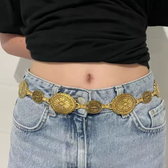 Vintage Retro Gold Chain Belt main image 5